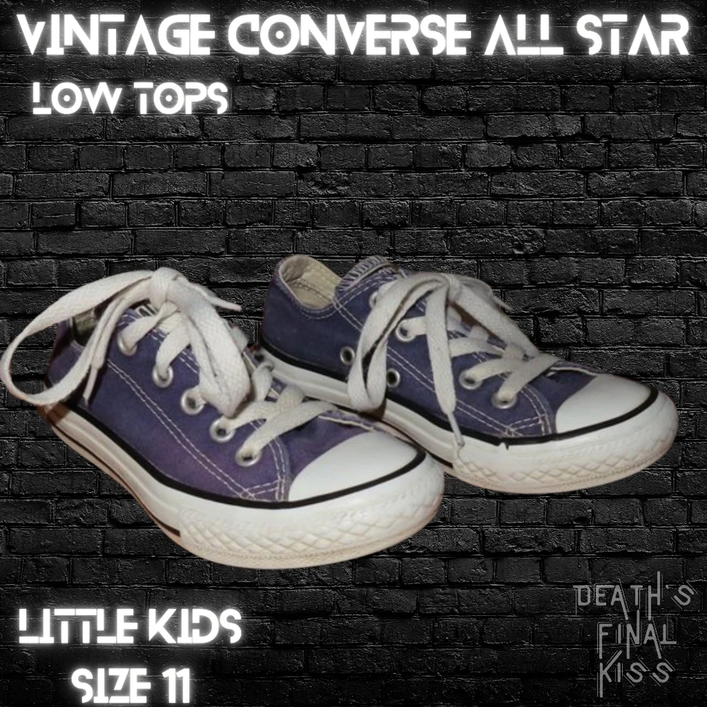 2x Converse All Star mono black & blue canvas low top sneakers shoes 11 Punk Sk8 - Picture 9 of 14